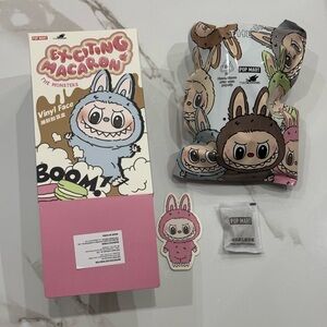 Pop Mart The Monsters Exciting Macaron Labubu Plush Pendant - Lychee Berry